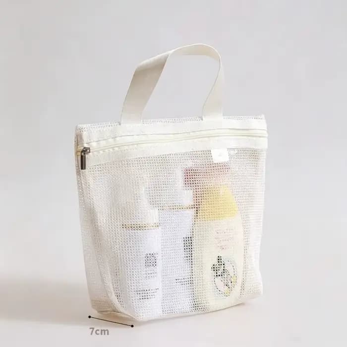 Sacs de rangement en maille pour maquillage et articles de toilette, sacs à main portables de voyage