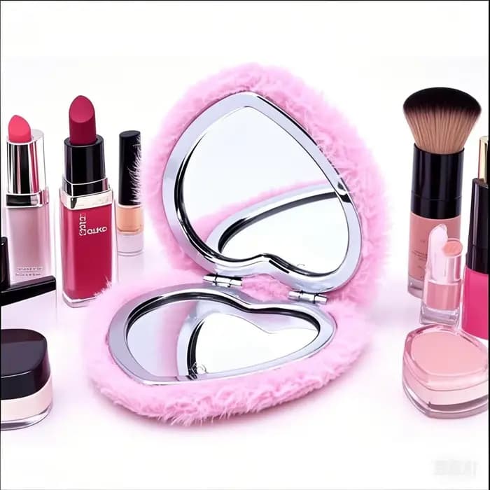 Miroir de maquillage pliant avec grossissement