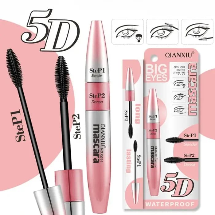 Mascara 2 en 1 imperméable longue durée