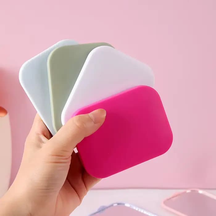 Miroir de maquillage pliant portable avec peigne pour fille