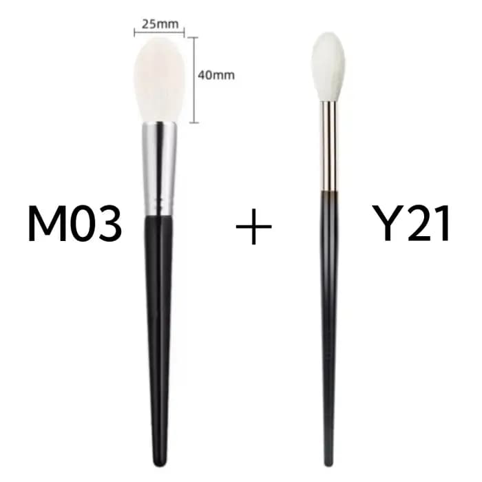 Surligneur brosse maquillage naturel chèvre cheveux mélange fard à joues