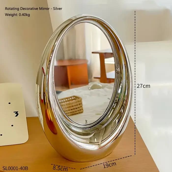 Miroir de Maquillage Rotatif Double Face Style Luxe