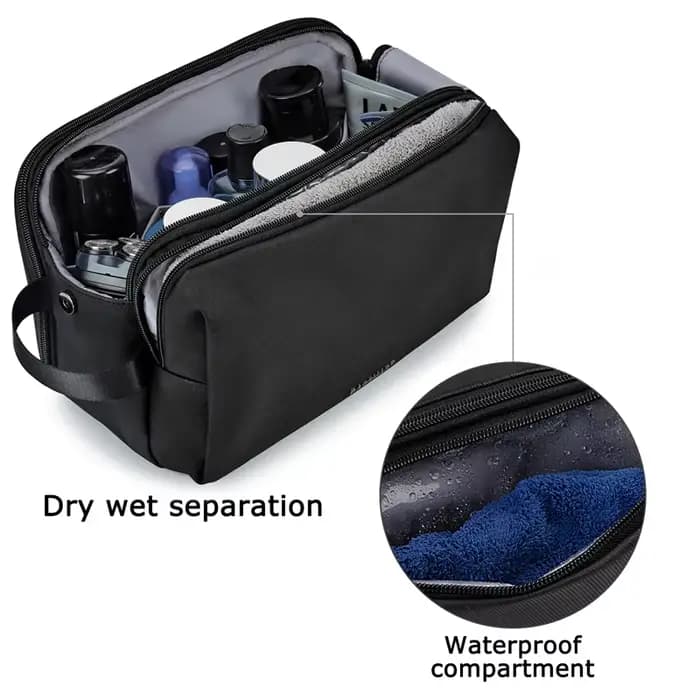 BAGSMART trousse de toilette grande capacité sac cosmétique pour hommes multifonction étanche essentiels de voyage organisateur de maquillage pour femmes