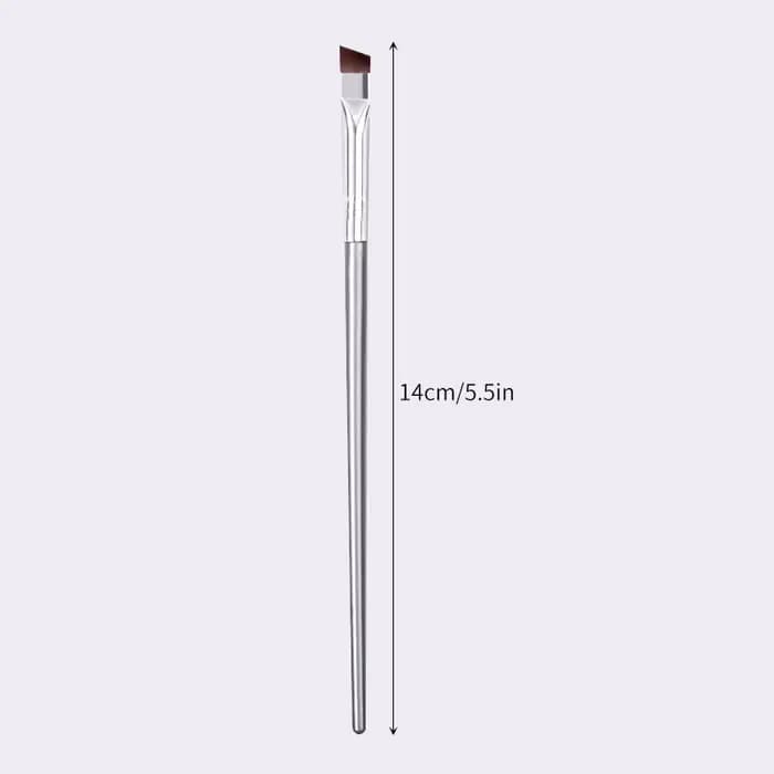 Ensemble de pinceaux Eyeliner à lame Super fine argentée, 12 pièces, pinceaux de maquillage doux, br