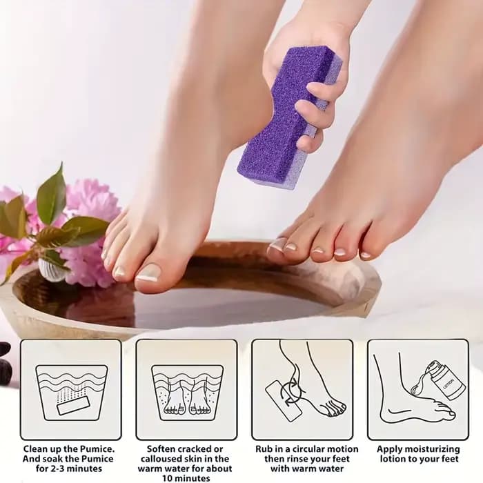 6 éponges ponceuses réutilisables pour les pieds