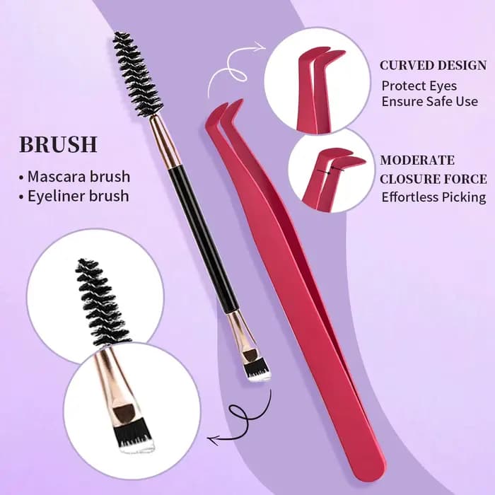 ISEEN bricolage Kit d'extension de cils grappe mélange