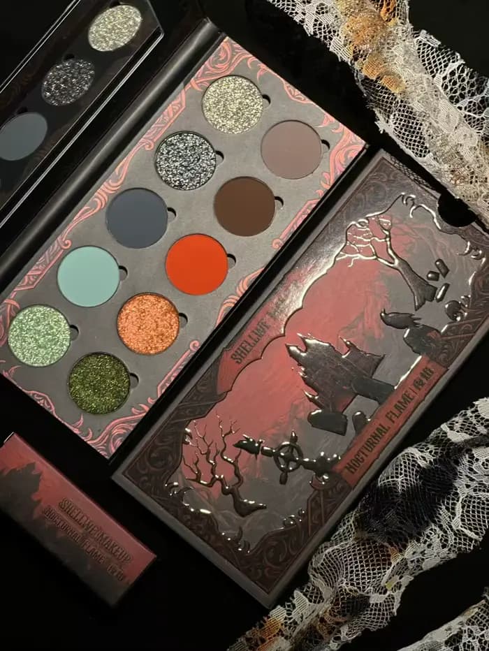 Shellwe Makeup · x Ghoul Co Série de marque Co-branded Nocturnal Flame Night Flame Eye Shadow Disk C
