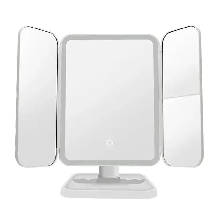 Miroir de maquillage à trois volets, lumières LED, miroir de Dressing pour dortoir, illumine votre l