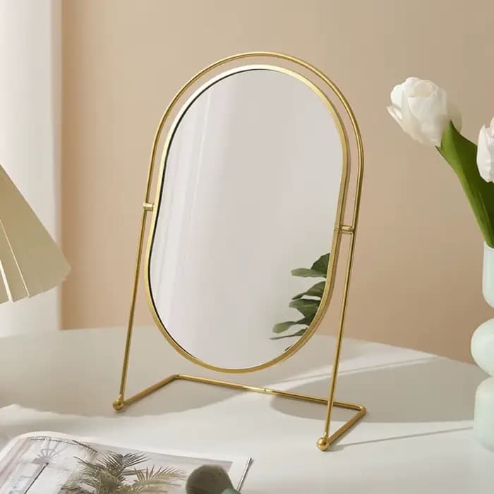 Miroir de maquillage nordique en fer