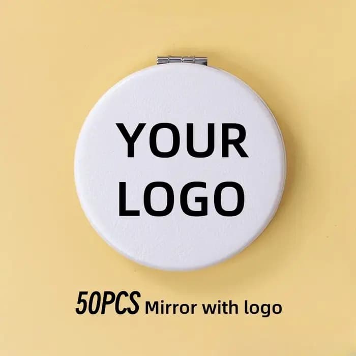 【Logo personnalisé】 50 pièces miroir en cuir PU
