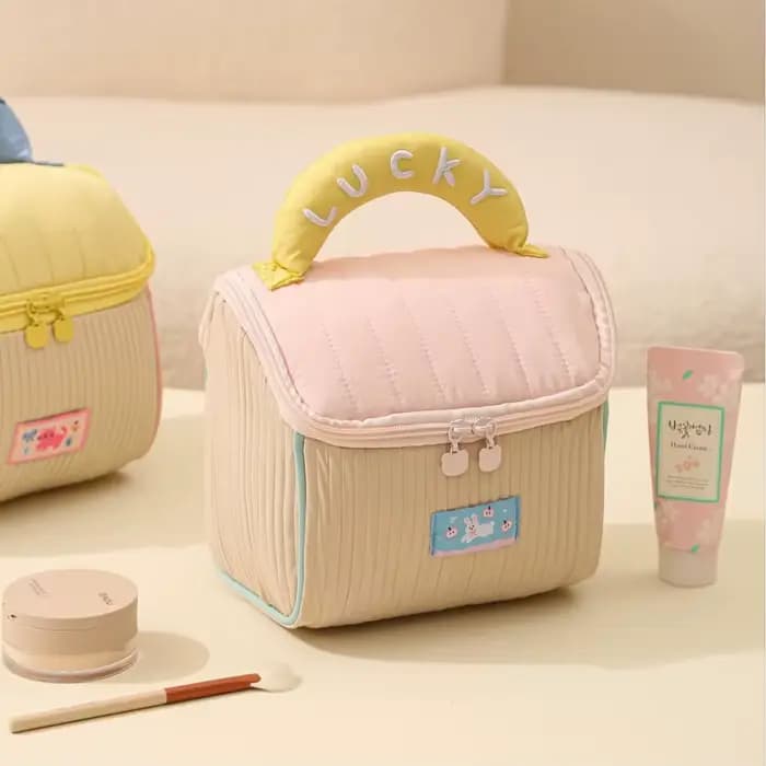Trousse de Maquillage Portable à Motif Dessin Animé Mignon