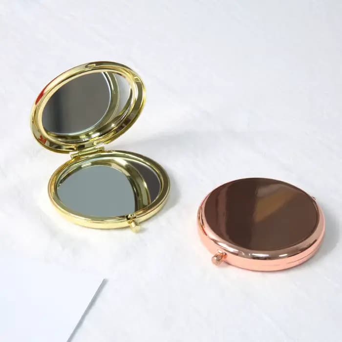 Petit miroir Double face Portable pliant rond