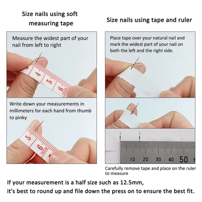 Faux ongles courts, doux et frais, faits à la main, Design à couverture complète, tête ronde, manucu