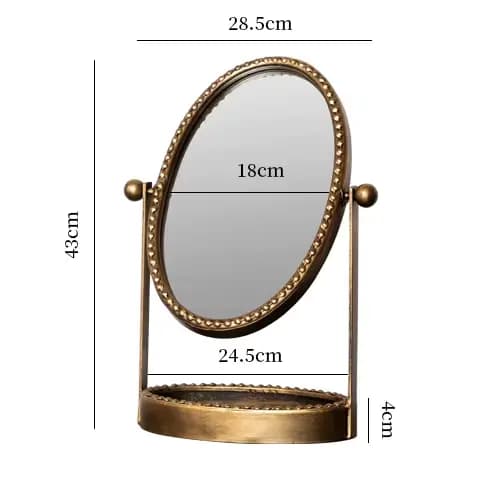 Miroir de maquillage pour petites filles, luxe, Vintage, esthétique, pour chambre à coucher, Table e