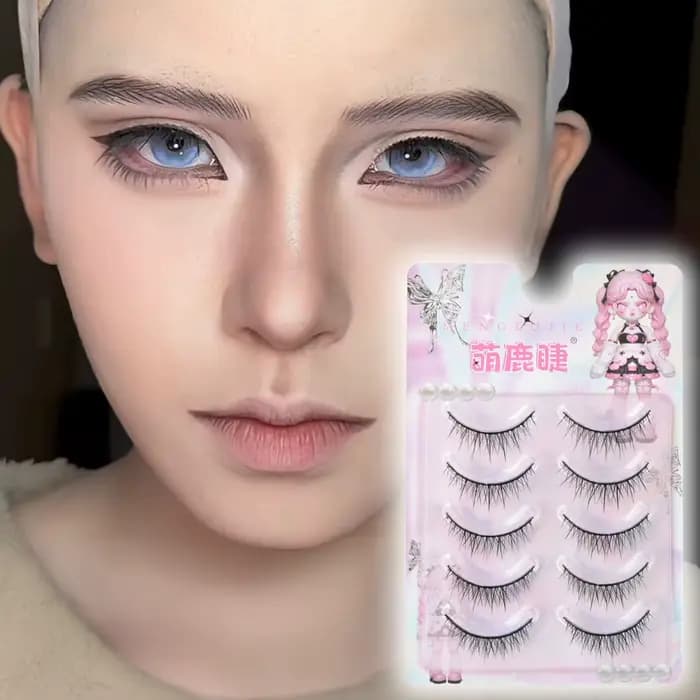 Bandes de faux cils bande complète tige dure bébé queue de poisson droite faux cils cils naturels po