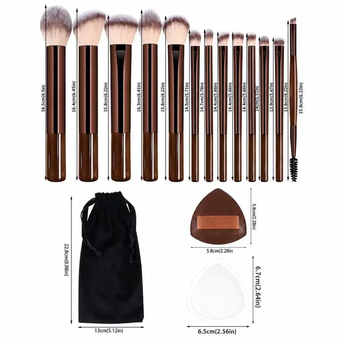 Kits de pinceaux de maquillage avec sac de rangement