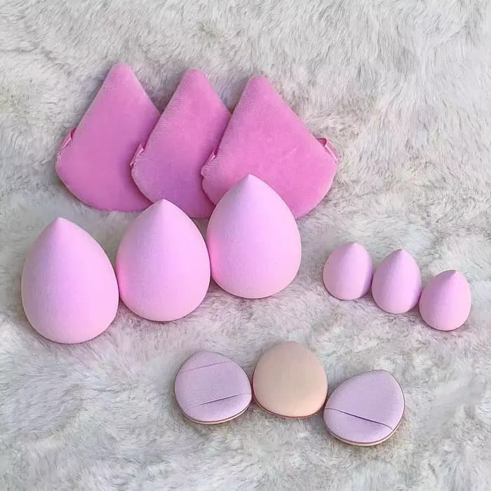 12 pièces maquillage éponge mélangeur beauté oeuf doux cosmétique bouffée fond de teint éponges poud