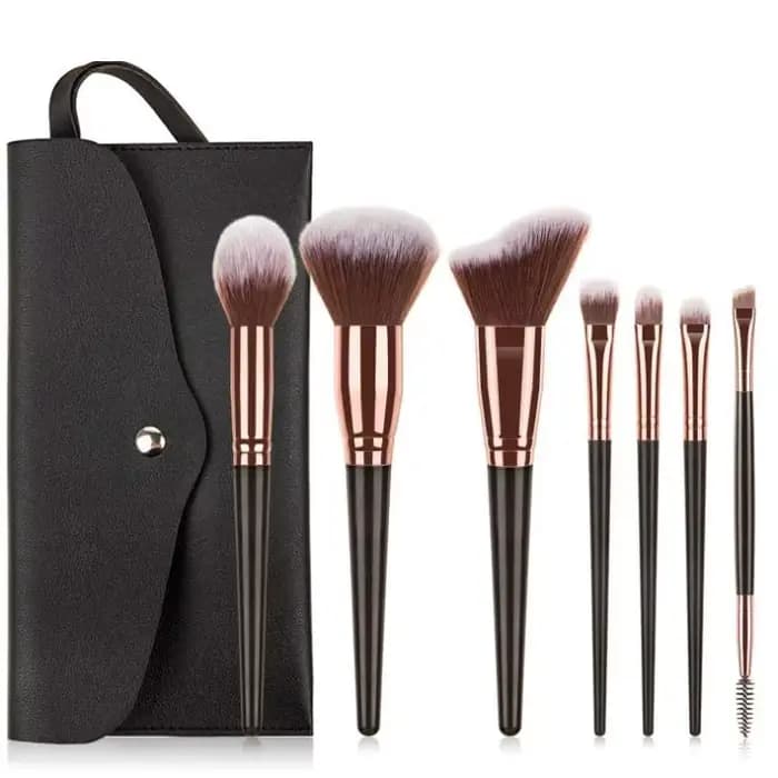 Ensemble de pinceaux de maquillage Champagne chaud pour femmes fond de teint cosmétique poudre Blush
