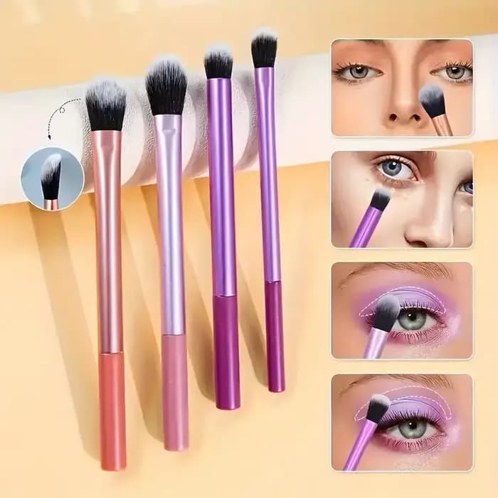 Kit de pinceaux de maquillage synthétiques doux