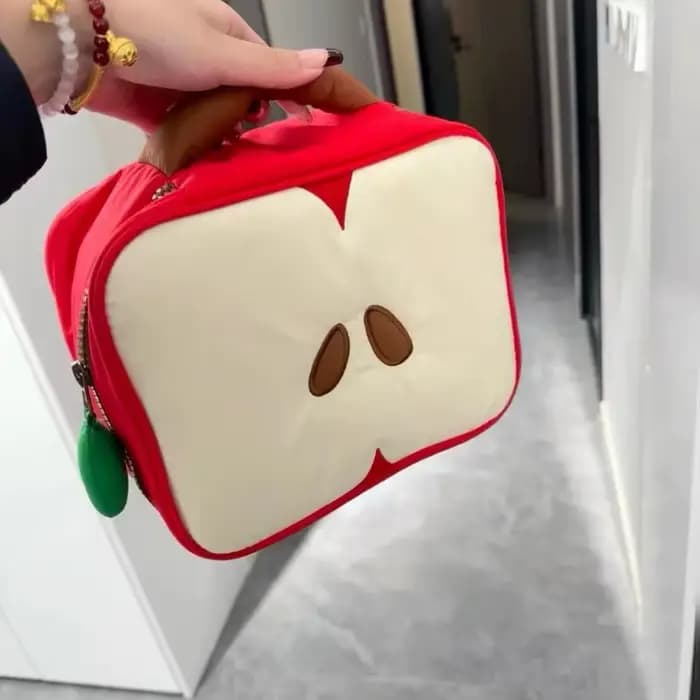 Dessin animé pomme modèle sac de maquillage femmes voyage stockage Pounch cosmétiques toilette