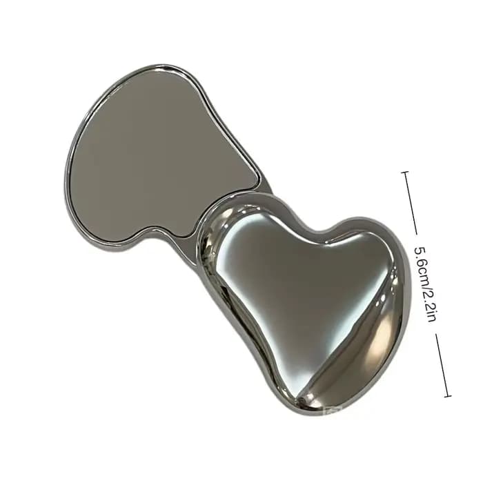Miroir de maquillage pliable en métal tendance