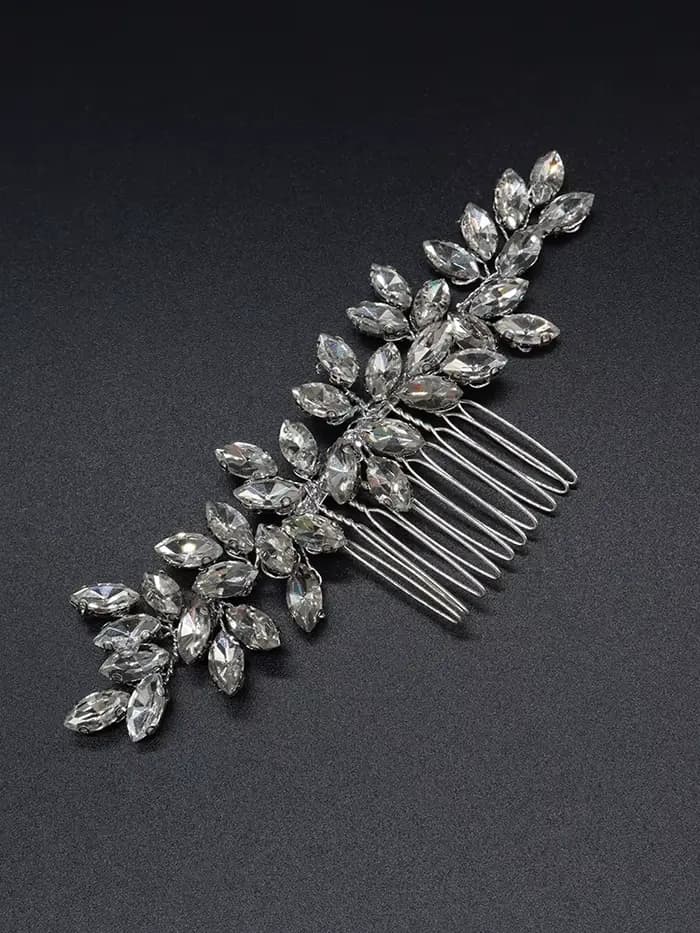 Peigne à cheveux de luxe en strass, coiffure de mariée pour accessoire de cheveux, bandeau élégant fait à la main pour femmes, couvre-chef de mariée, vigne de cheveux de mariage