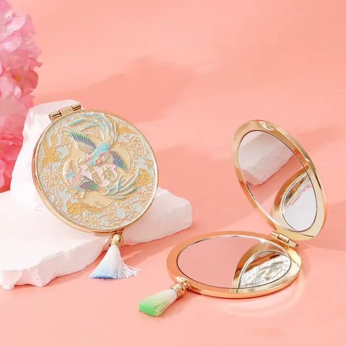 Miroir de maquillage en métal artisanal de Style chinois