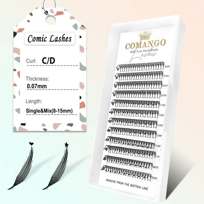 New spire lashes tower fans premade spikes eyelash extensions single/mix 8-15mm for anime eyelashes makeup free