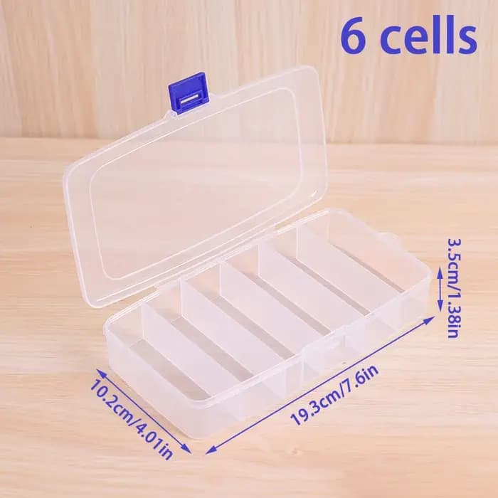 Boîte de Rangement en Plastique Transparente pour Pinces à Cheveux et Bijoux