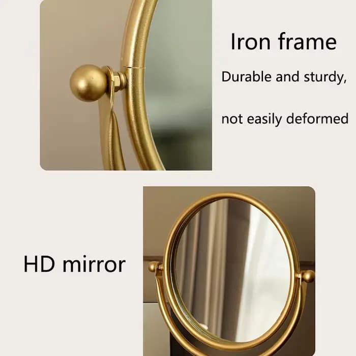 Miroir de maquillage de bureau rétro