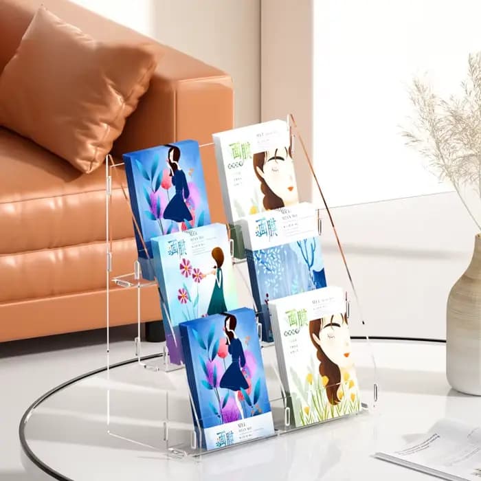 Présentoir de Masques en Acrylique Transparent Multicouche T1, Rangement de Cosmétiques pour la Maison, Présentoir de Maquillage Décoratif
