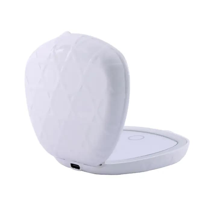 Miroir de maquillage en forme de coquille avec lumières LED