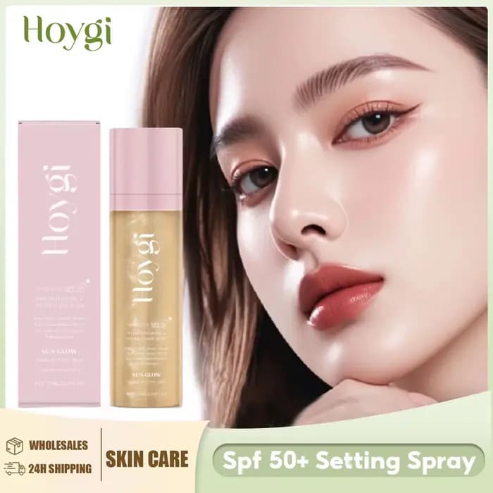Hoygi Spf 50 + réglage Spray contrôle de l'huile longue durée mat naturel Non gras imperméable rapide Film Formation