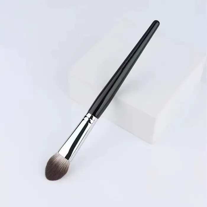 17CM coeur de pêche fard à joues brosse soyeuse en forme de langue poudre Blush crème pinceaux cheveux doux tête plate