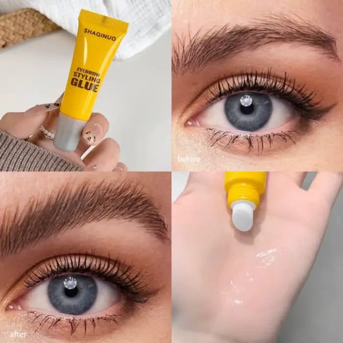 Gel coiffant sourcils, Crème coiffante sourcils avec brosse, Gel sourcils effet naturel, Gel sourcil