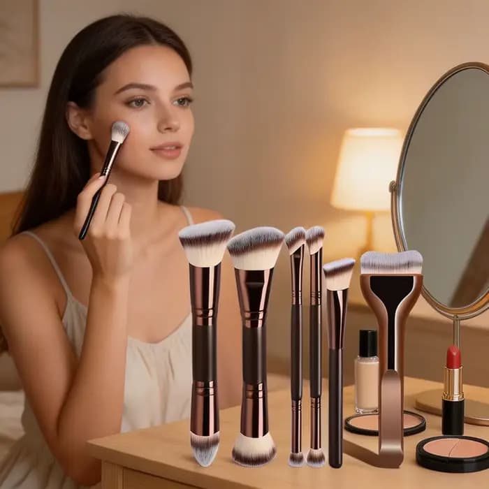 Ensemble professionnel de 6 pinceaux de maquillage