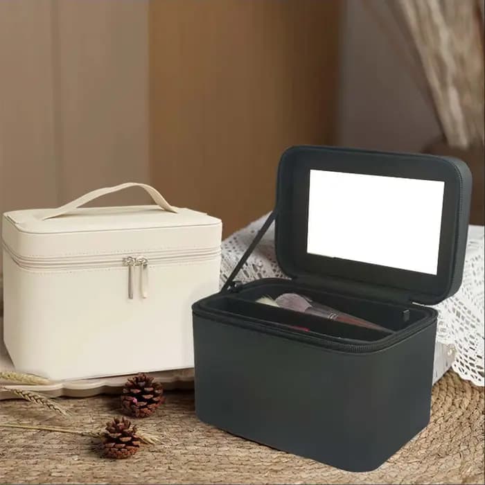 Trousse de maquillage avec grand miroir