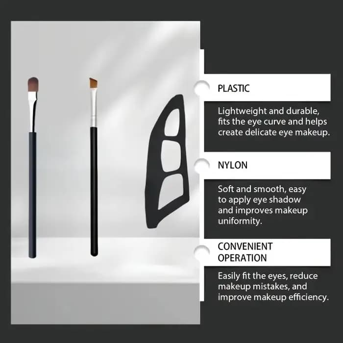 Kit de maquillage pour les yeux 3 pièces – Pinceaux et moules pour fard à paupières