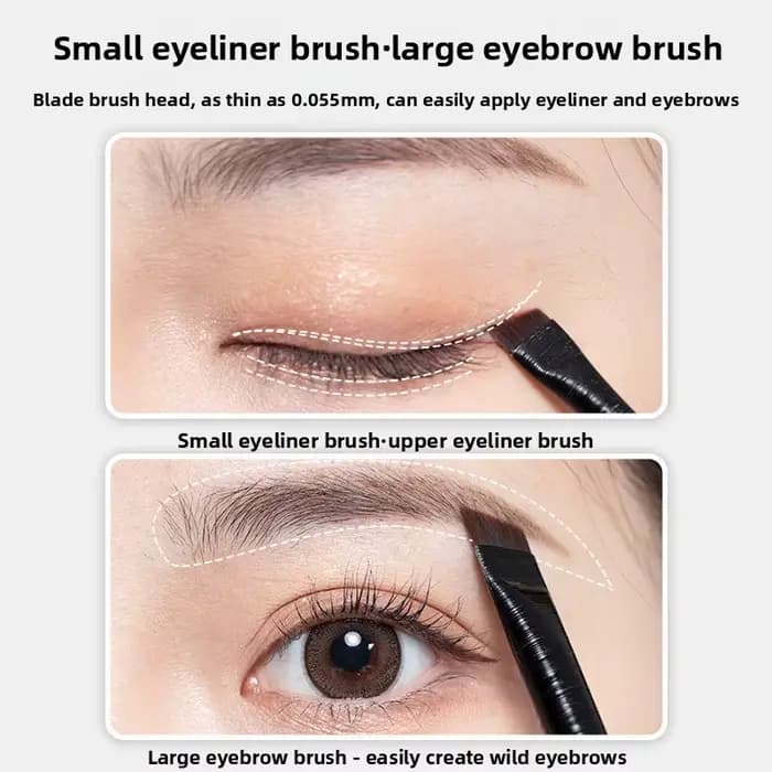 Pinceau Eyeliner Plat Biseauté Extrêmement Fin pour Sourcils