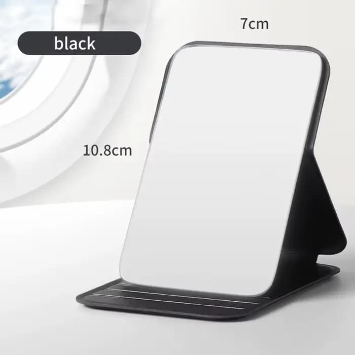 Petit miroir pliable portable pour femmes et hommes, miroir de poche en cuir PU de haute qualité, mi