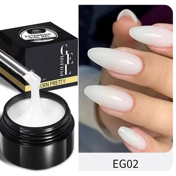 Faillite N PRETTY-Gel dur blanc laiteux, MSI, extension d'ongles, vernis à ongles, acrylique transpa