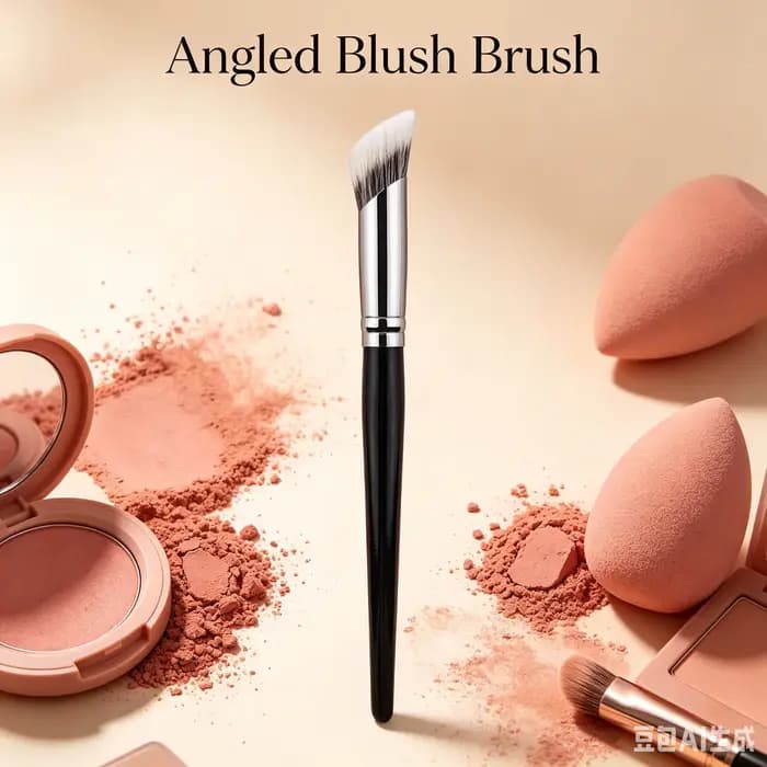 Pinceau de blush angulaire pour estompage et diffusion