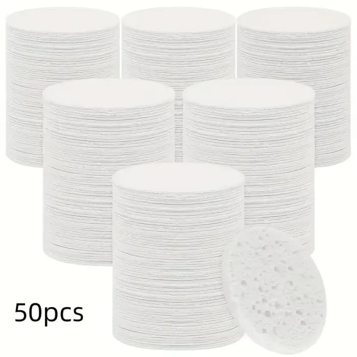 50 éponges faciales compressées pour traitement cosmétique, idéales pour le nettoyage quotidien, le