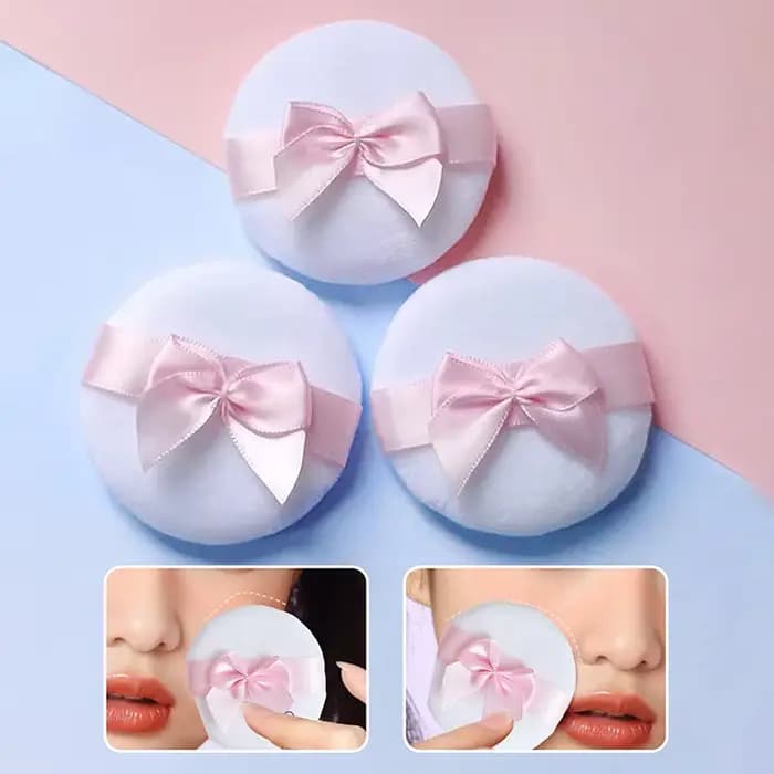 Mélangeur de poudre cosmétique doux avec nœud