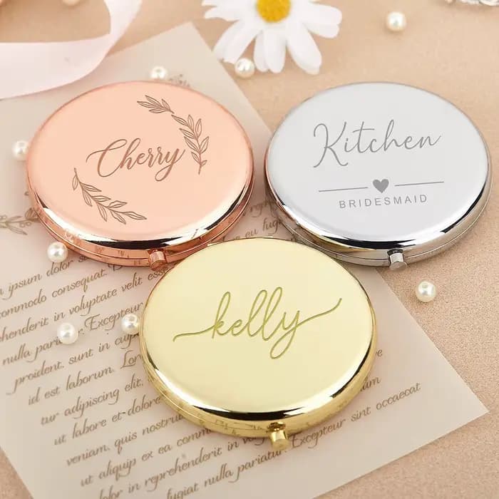 Miroir de maquillage de poche personnalisé de 7CM