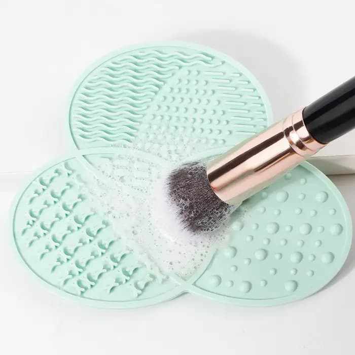 Tapis de nettoyage portable pour pinceaux de maquillage