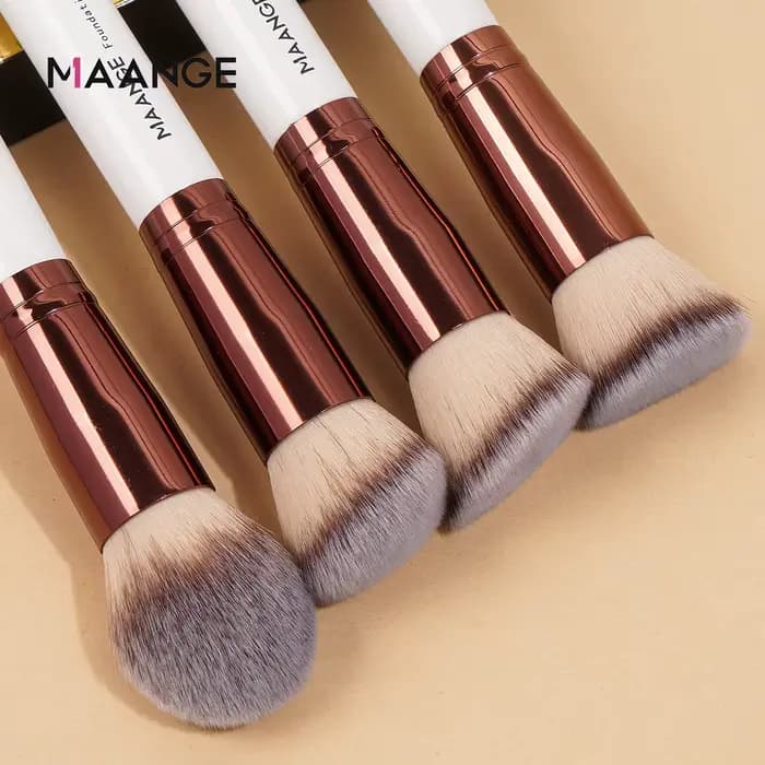 MAANGE 4 pièces pinceaux de maquillage avec étui fond de teint correcteur poudre pinceau