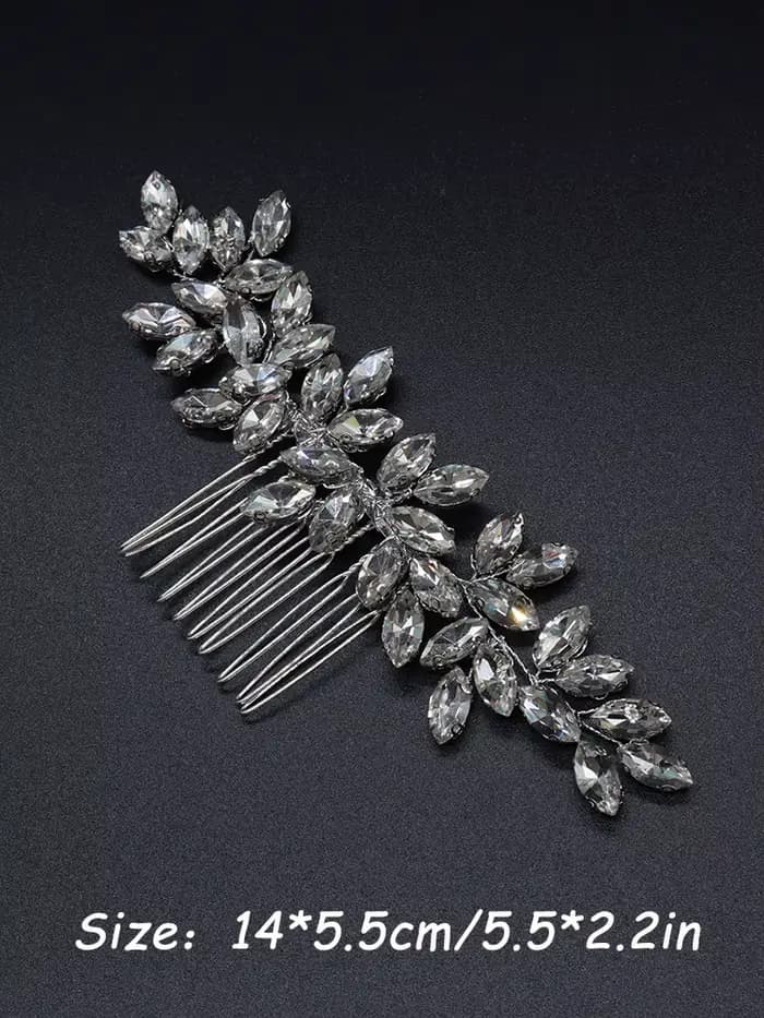 Peigne à cheveux de luxe en strass, coiffure de mariée pour accessoire de cheveux, bandeau élégant f