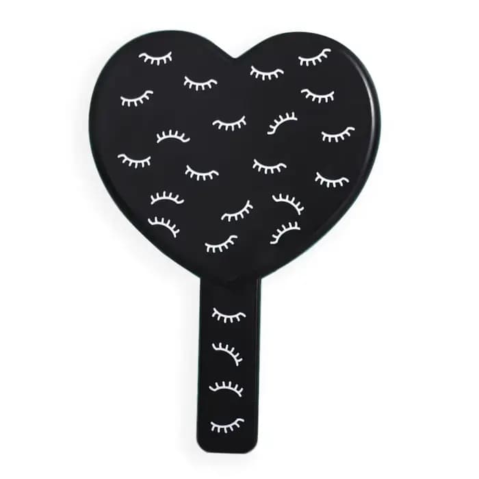 GENSE-Miroir à cils ES prédit, miroir en forme de cœur, portable, déterminer, porter, poignée de maq