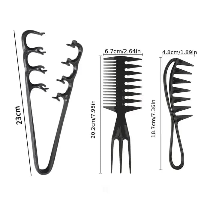 Ensemble de peignes volumisants à dents larges, brosse à Texture moelleuse, peigne plat en forme de